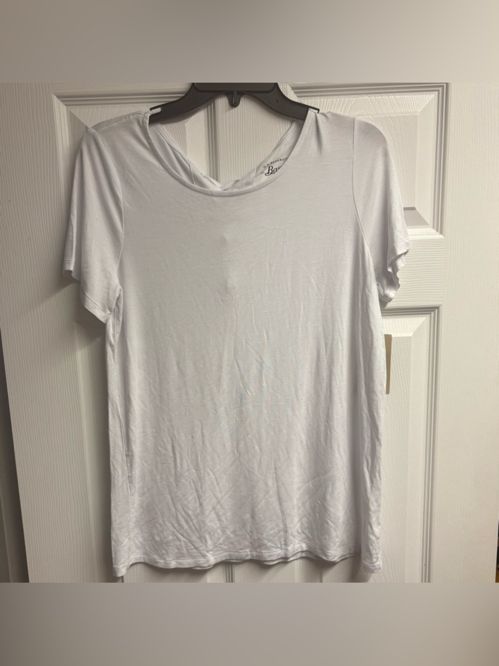 NWT G.H. Bass & Co. Short Sleeve Lace-Up Back T-Shirt Size Large